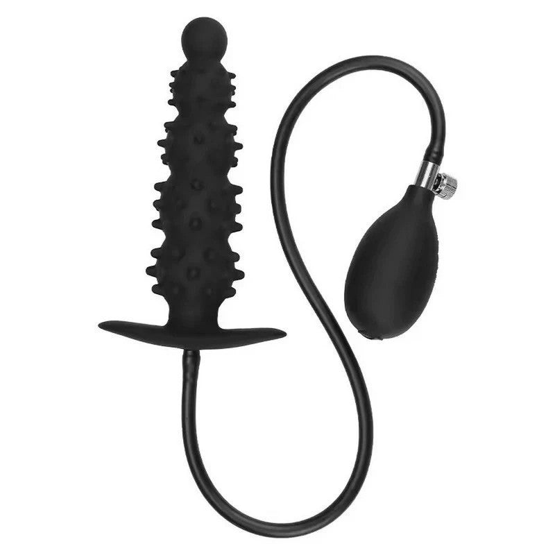 BDStyle Ribbed Textured Inflatable Anal Plug Butt Plugs