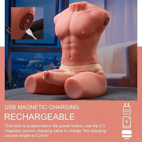 XISE Jason USB Auto Thrusting 17 cm Cock and Ass Male Torso - Masturbators and Strokers