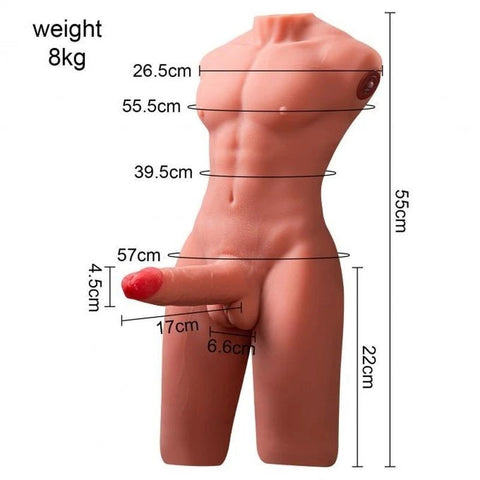 XISE Jason USB Auto Thrusting 17 cm Cock and Ass Male Torso - Masturbators and Strokers