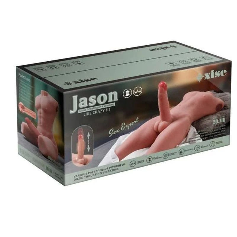 XISE Jason USB Auto Thrusting 17 cm Cock and Ass Male Torso Masturbators and Strokers