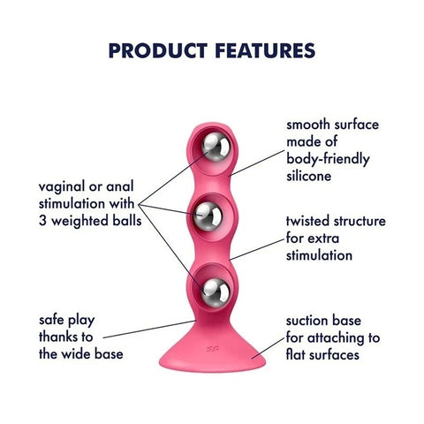 Satisfyer Triple Ball-R Beaded Anal Plug - Butt Plugs