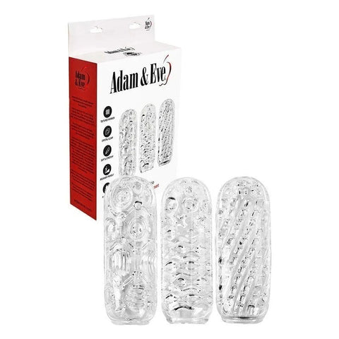 Adam & Eve ADAM'S CRYSTAL TRIO 3 Pack Strokers - Masturbators and Strokers