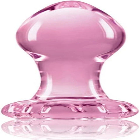 NS Novelties Crystal Flower Glass Butt Plug - Butt Plugs