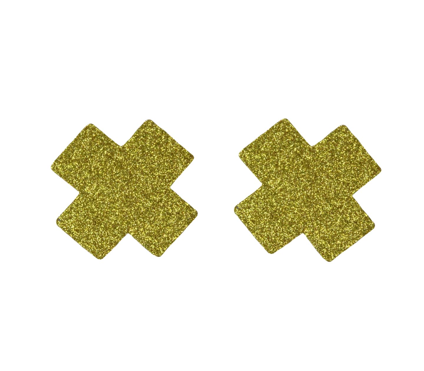 Love In Leather Satin Cross Womens Nipple Pasties Gold Breast and Nipple Toys