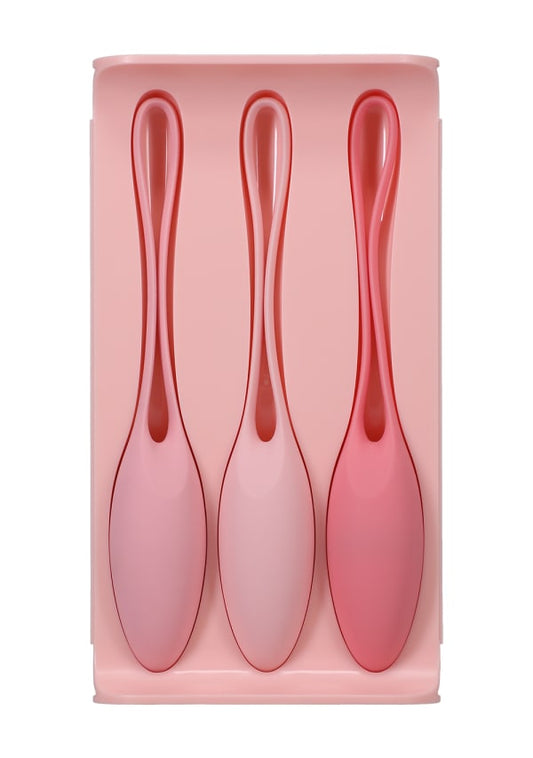 Doc Johnson 3 Silicone Balls Kegel Trainer Set In A Bag Love Eggs and Kegel Exercisers
