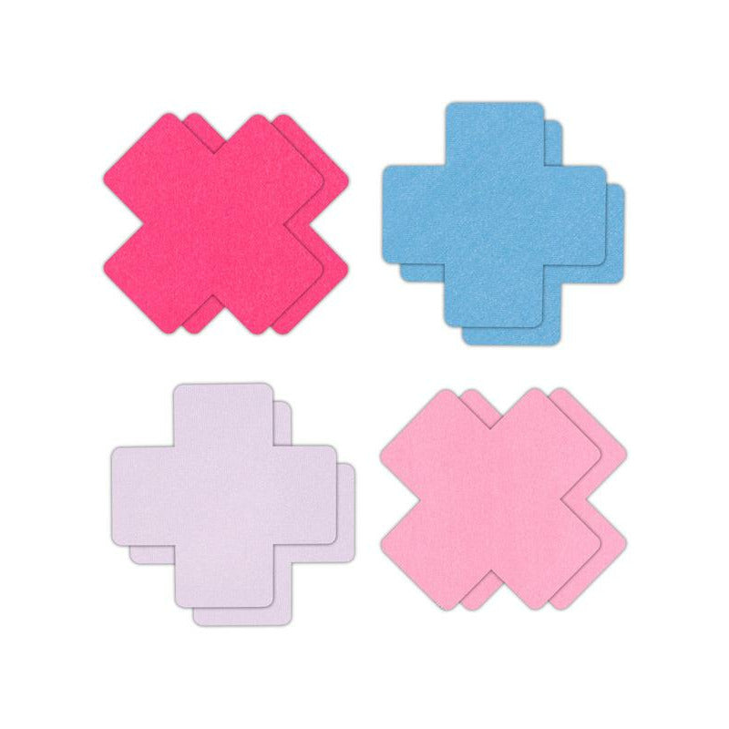 NS Novelties Pretty Pasties Cross II Assorted Nipple Cover 4 Pairs Breast and Nipple Toys