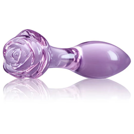 NS Novelties Crystal Rose Glass Anal Plug - Butt Plugs