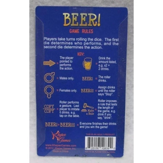 Beer! Dice Adult Drinking Game Sex Games, Coupons and Tricks