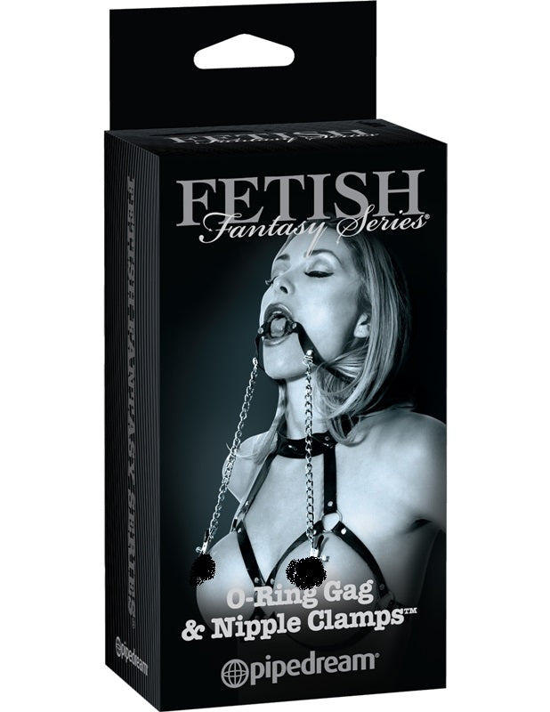 Fetish Fantasy Limited Edition O Ring Ball Gag and Nipple Clamps Bondage Gags and Bits