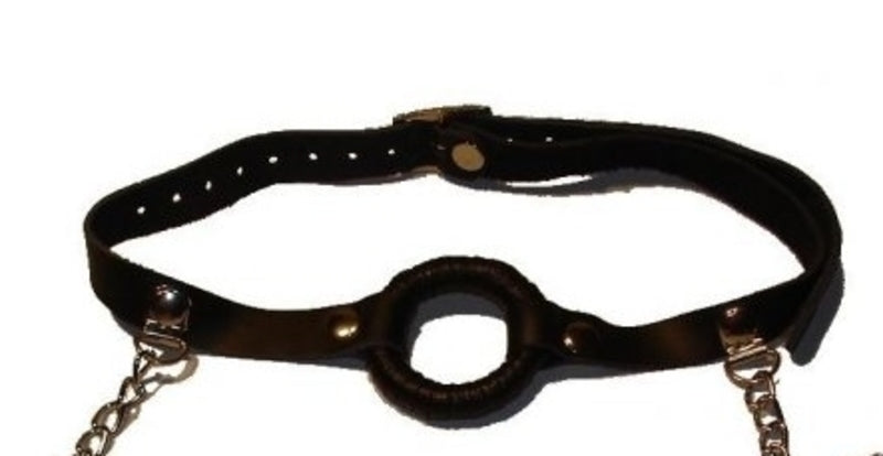 O-Ring Gag with Nipple Clamps Light Bondage Gags and Bits