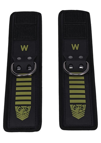Doc Johnson Fort Troff Tactical Wrist Cuffs Black / Green - Cuffs And Restraints