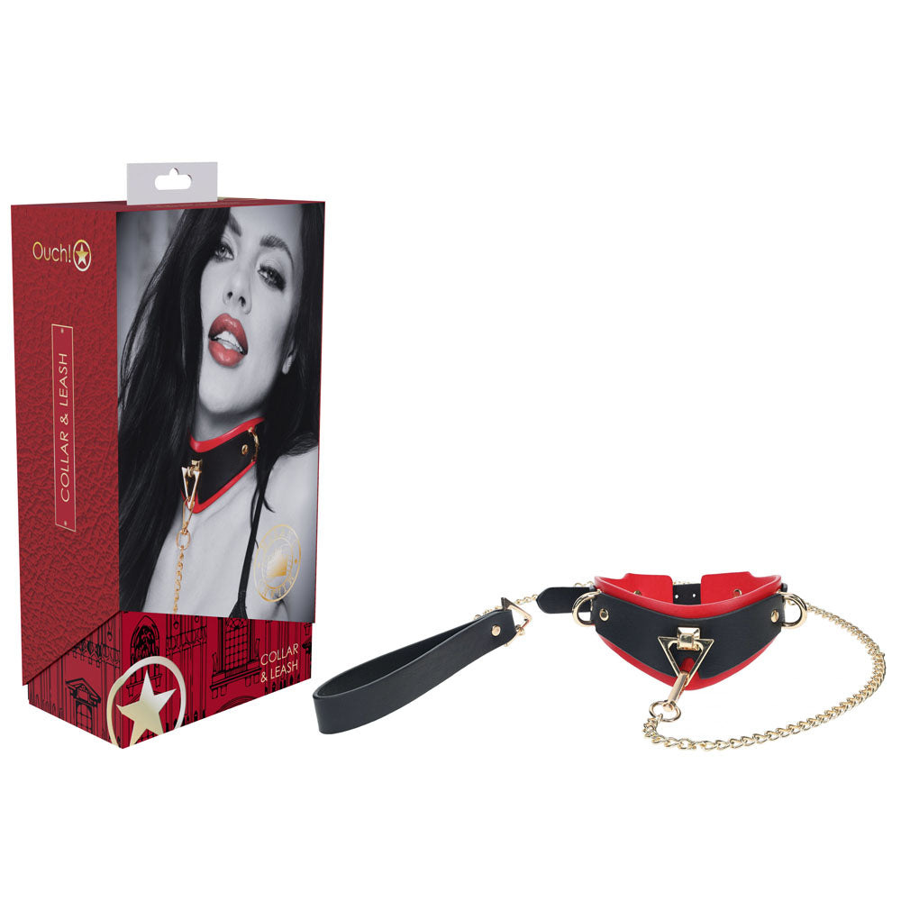 OUCH! MILAN Fetish Collar with Leash Bondage Kits