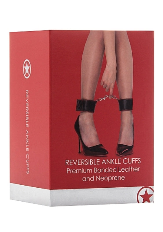 Ouch Reversible Ankle Cuffs Red Cuffs and Restraints