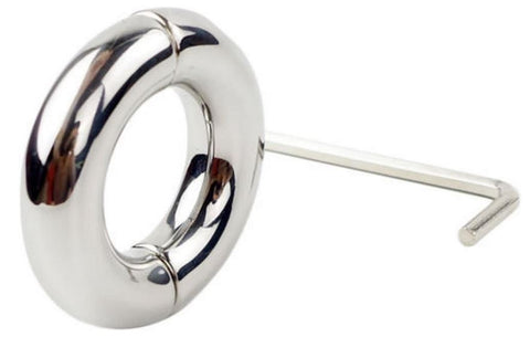 Oval Ball Stretcher In Steel - Cock Rings