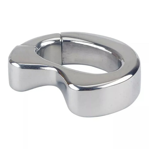 BDStyle Oval Stainless Steel Ball Stretcher - Ergonomic Design, 2 Sizes - Steel Sex Toys