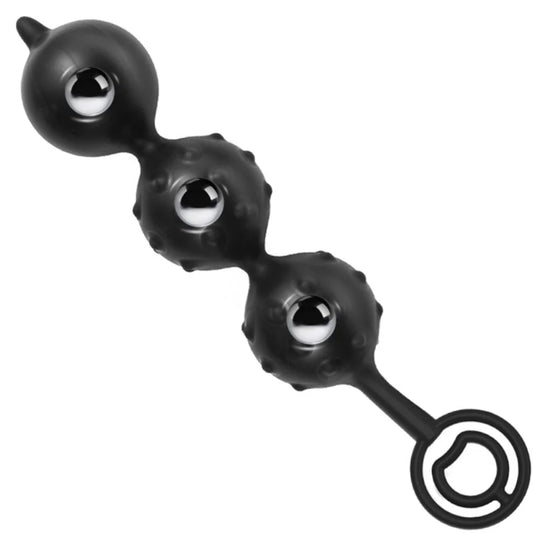 Pleasure Amplifier - Oversized Inflatable Anal Beads Enemas and Douches