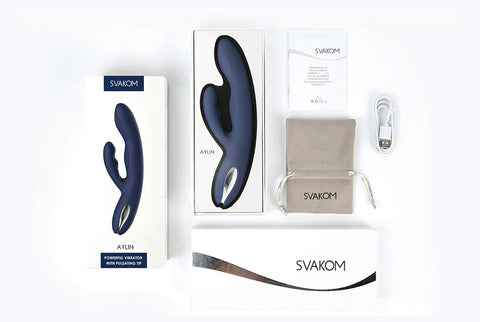 Svakom Aylin Pulsating Dual Headed Rabbit Vibrator - Rabbit Vibrators