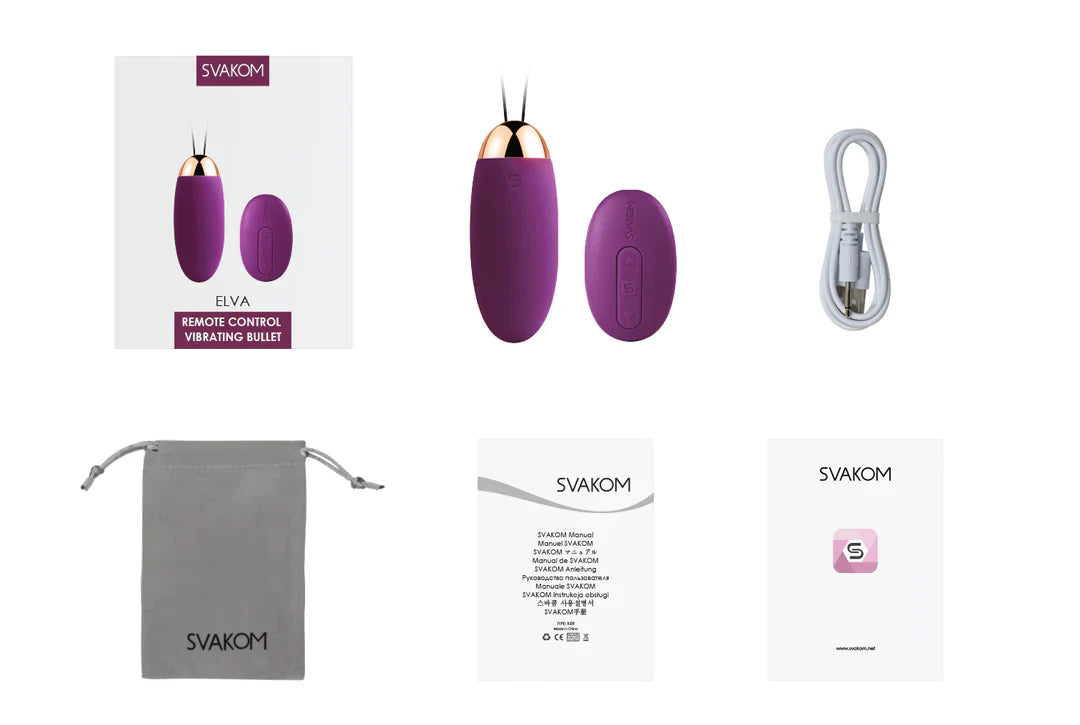Svakom Elva Remote Controlled Bullet Vibrator Love Eggs and Kegel Exercisers
