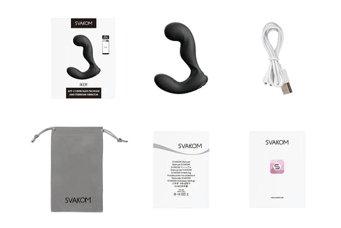 Svakom Iker App Controlled Vibrating Prostate Massager - Luxury Sex Toys