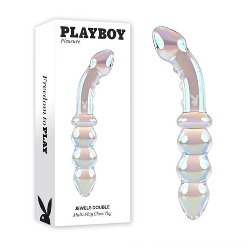 Playboy Pleasure Jewels Double Ended Glass Dildo - Glass Sex Toys