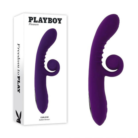 Playboy Pleasure CURLICUE 10 Functions Rabbit Vibrator - Rabbit Vibrators