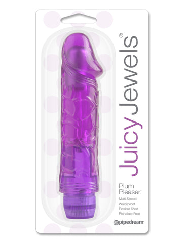 Pipedream Juicy Jewels Plum Pleaser Vibrating Dildo - G-Spot Vibrators