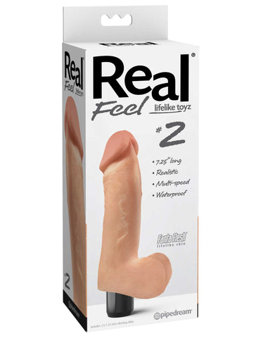 Pipedream Real Feel Lifelike Toyz Vibrating Cock No 2 Flesh - Realistic Dildos