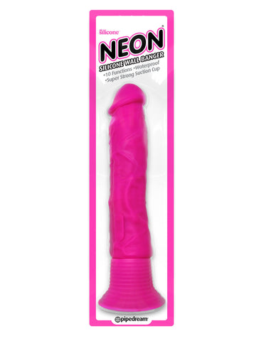 Pipedream Neon Silicone Wall Banger Vibrating Dildo - Vibrating Dildos