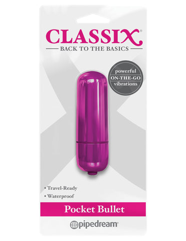 Pipedream Classix Vibrating Pocket Bullet Massager - Bullet Vibrators