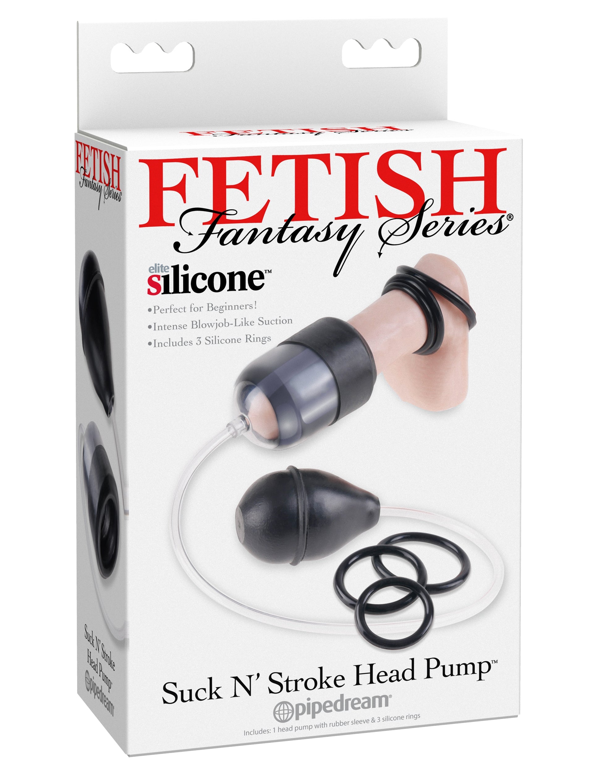 PIpedream Fetish Fantasy Suck N Stroke Penis Head Pump Masturbators and Strokers