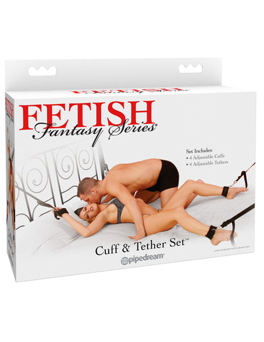 Fetish Fantasy Series BDSM Play Cuff and Tether Set - Cuffs and Restraints
