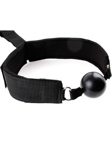 Pipedream Fetish Fantasy Bondage Gag and Wrist Restraint - Bondage Gags and Bits