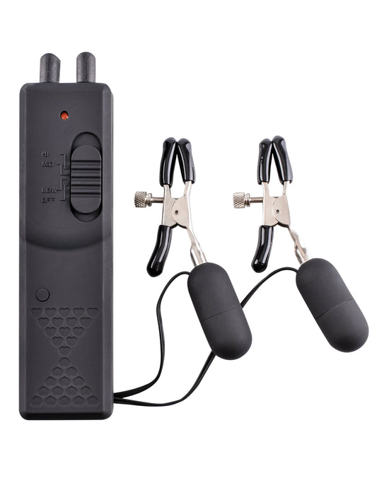 Fetish Fantasy Vibrating Womens Nipple Clamps Nipple and Clit Clamps