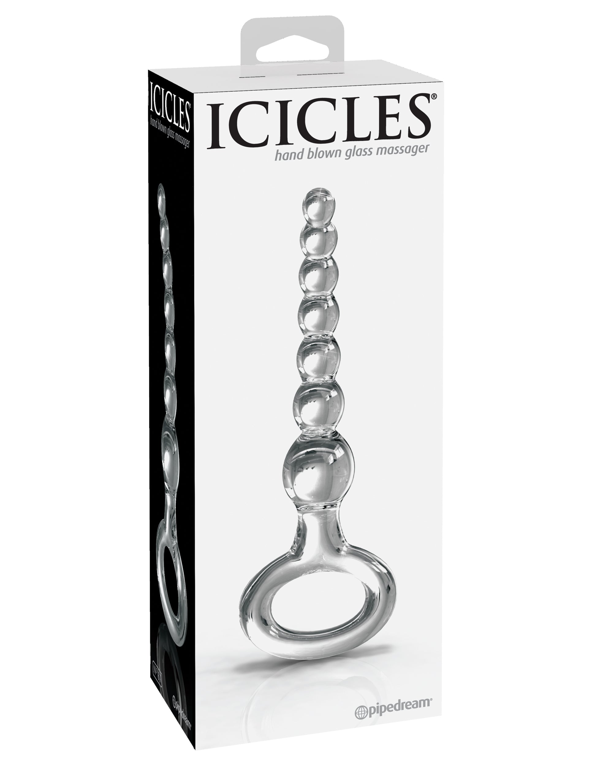 Pipedream Icicles No 67 Glass Anal Beads Massager Glass Sex Toys