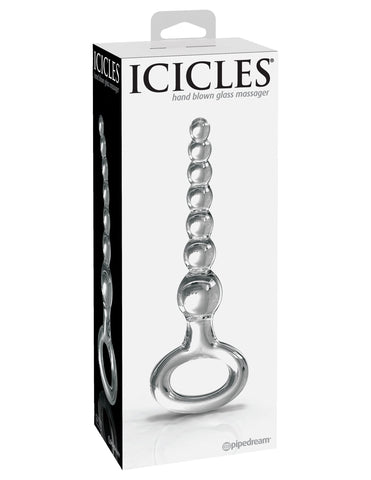 Pipedream Icicles No 67 Glass Anal Beads Massager - Glass Sex Toys