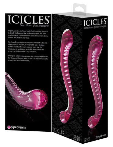 Pipedream Icicles No 69 Double Ended Glass Dildo - Glass Sex Toys