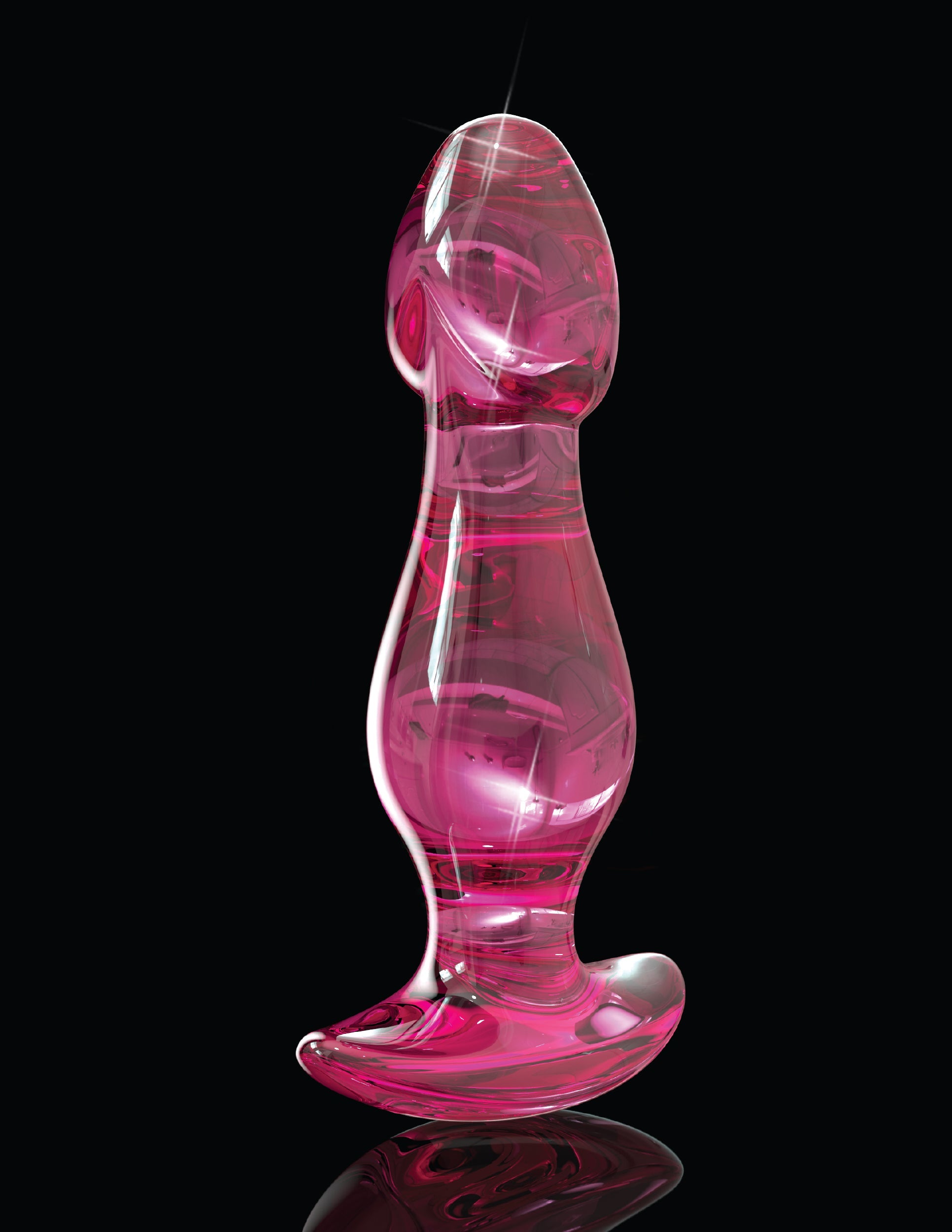 Pipedream Icicles No 73 Glass Anal Plug Pink Glass Sex Toys