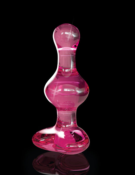 Pipedream Icicles No 75 Heart Shape Glass Anal Plug - Glass Sex Toys