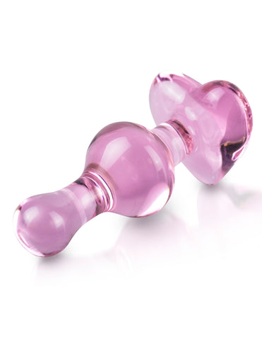 Pipedream Icicles No 75 Heart Shape Glass Anal Plug - Glass Sex Toys