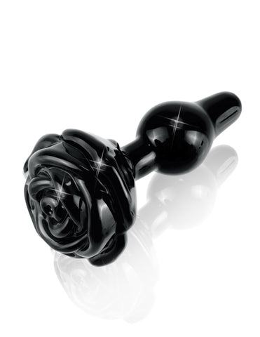 Pipedream Icicles No 77 Rose Shaped Glass Anal Plug - Glass Sex Toys