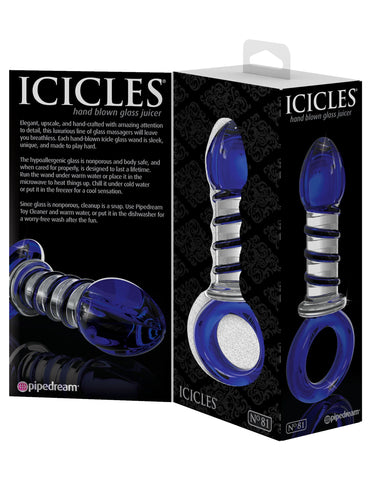Pipedream Icicles No 81 Glass Anal Plug Probe - Glass Sex Toys
