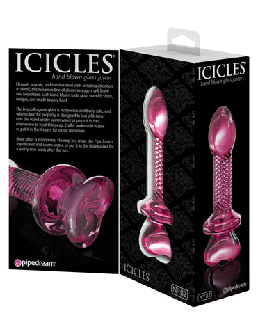 Pipedream Icicles No 82 Hand Blow Gnass Anal Plug - Glass Sex Toys