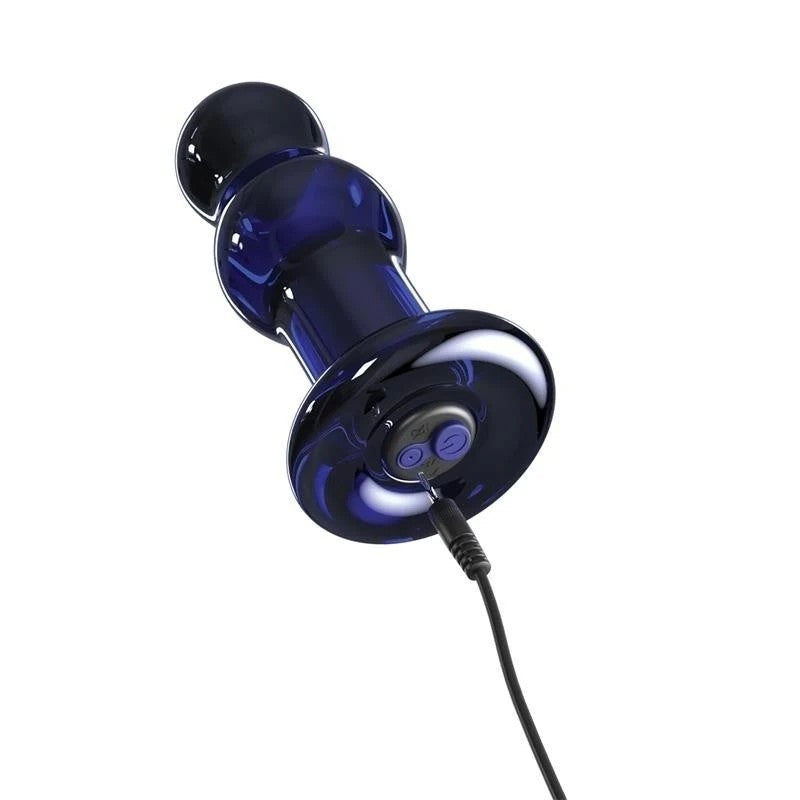 Pipedream Icicles No 83 Remote Control Vibrating Glass Plug Butt Plugs