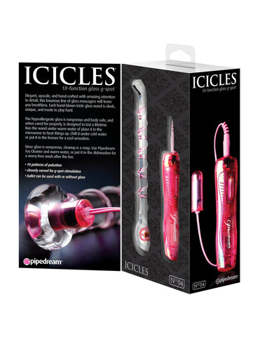 Pipedream Icicles No 04 10 Functions Glass G Spot Wand - Glass Sex Toys