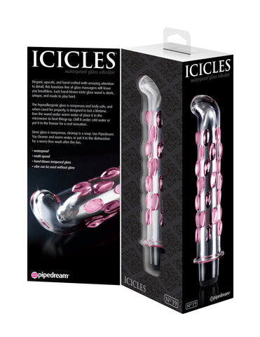 Pipedream Icicles No 19 Waterproof Glass Vibrator - Waterproof Vibrators