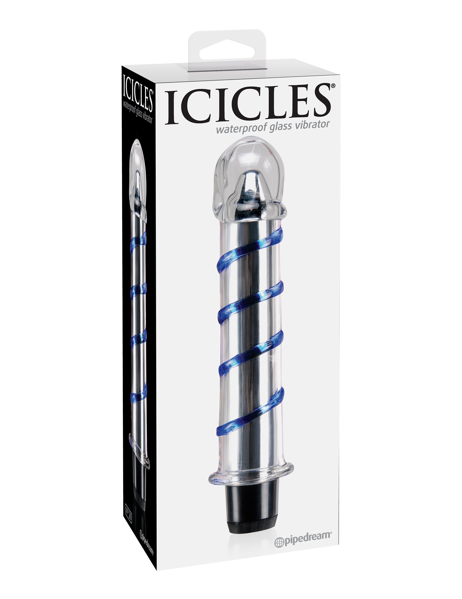Pipedream Icicles No 20 Glass Bullet Vibrator Glass Sex Toys