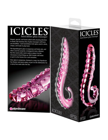 Pipedream Icicles No 24 Hand Blown Glass Personal Massager - Glass Sex Toys