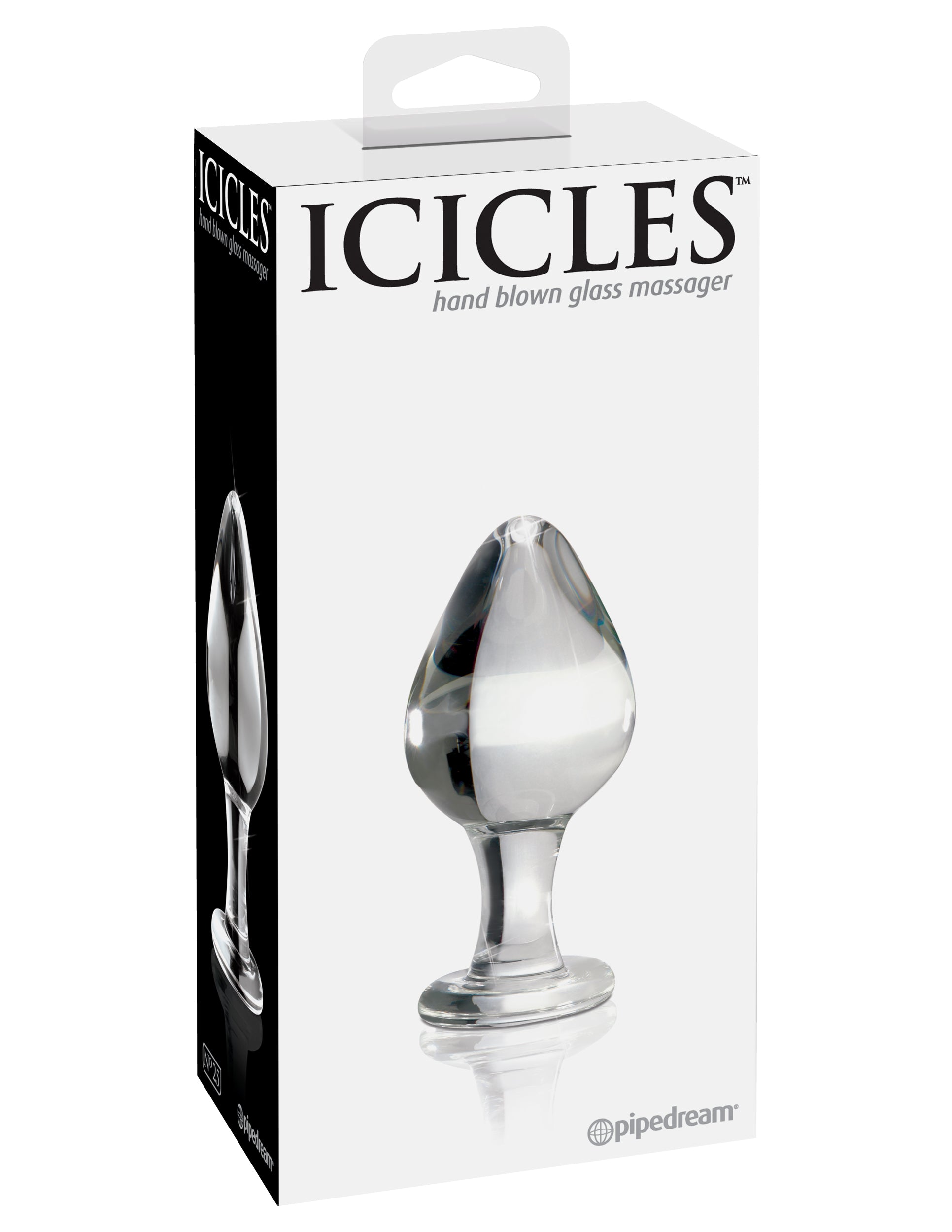 Pipedream Icicles No 25 Hand Blown Glass Butt Plug Glass Sex Toys