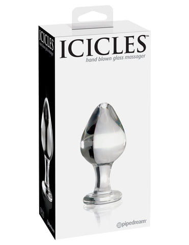 Pipedream Icicles No 25 Hand Blown Glass Butt Plug - Glass Sex Toys