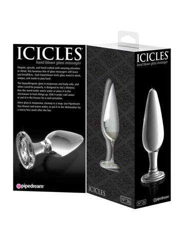 Pipedream Icicles No 26 Luxury Glass Anal Plug - Glass Sex Toys